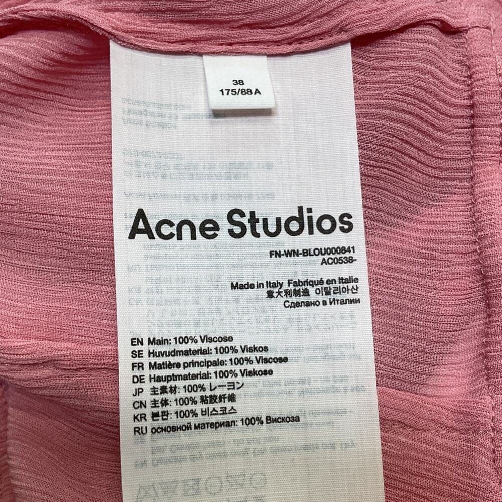 Acne Studios Ruffled Pink Strap Top Size 38 NWT - Picture 3 of 4